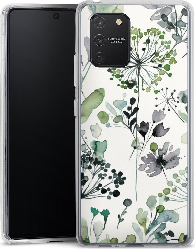 DeinDesign Handyhülle für Samsung Galaxy S10 Lite Silikon Hülle Case Smartphone Schutzhülle Blumen Wasserfarbe Eukalyptus