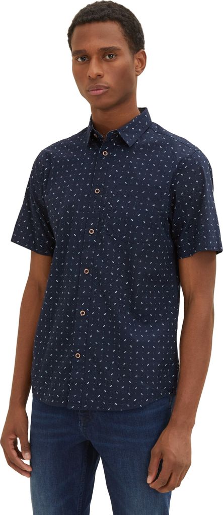 Tom Tailor Hemd Tom Tailor Kurzarmhemd mit All-Over-Print