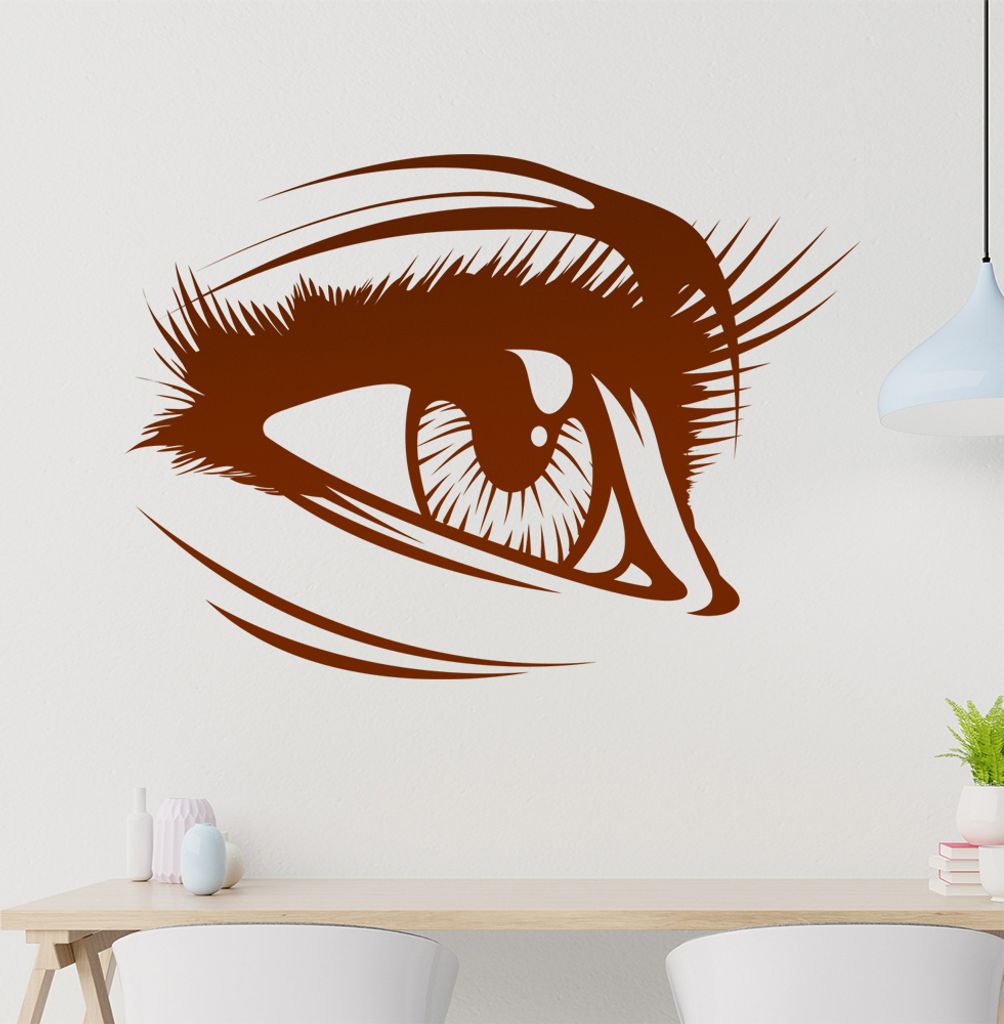 hauptsachebeklebt KIWISTAR Auge Eye Wandtattoo in 6 Größen - Wandaufkleber Wall Sticker - Dekoration, Küche, Wohnzimmer, Schlafzimmer, Badezimmer
