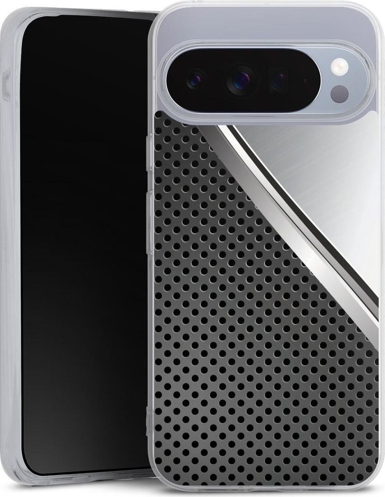 DeinDesign Handyhülle für Google Pixel 10 Pro XL Silikon Hülle Case Smartphone Schutzhülle Carbon Metall Stahl