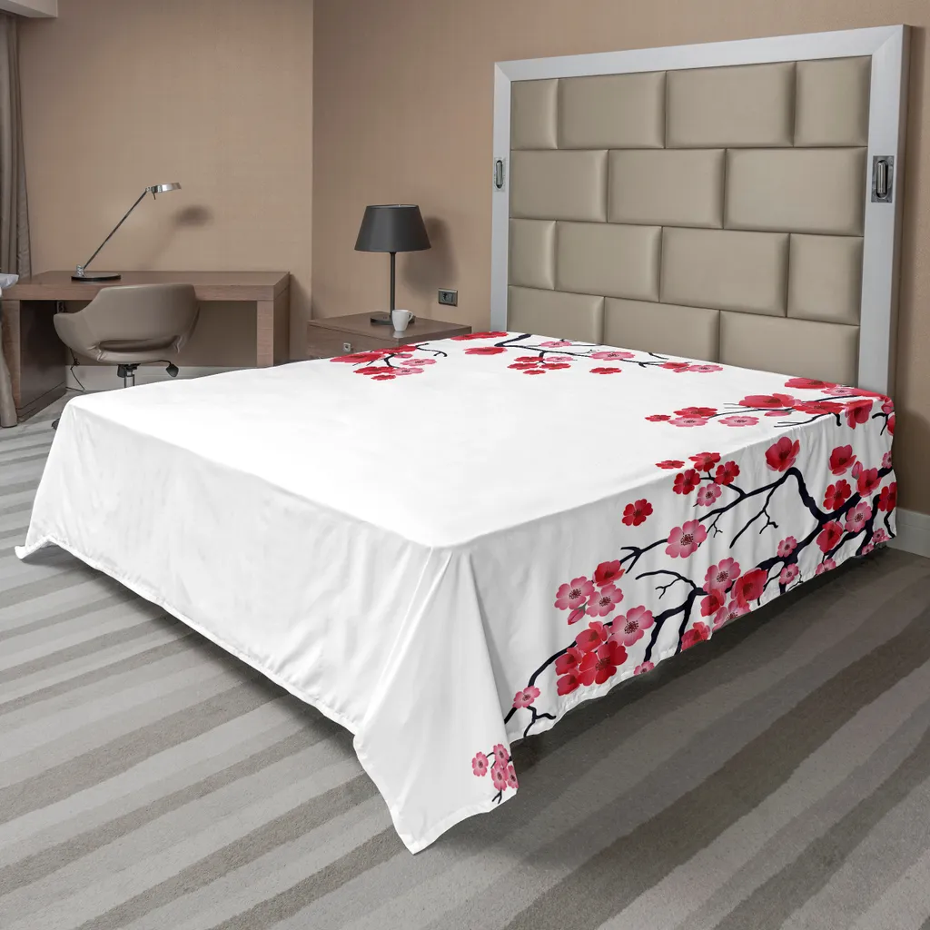 Drap Floral Doux Sakura 275x260cm - Fini les draps unis ternes