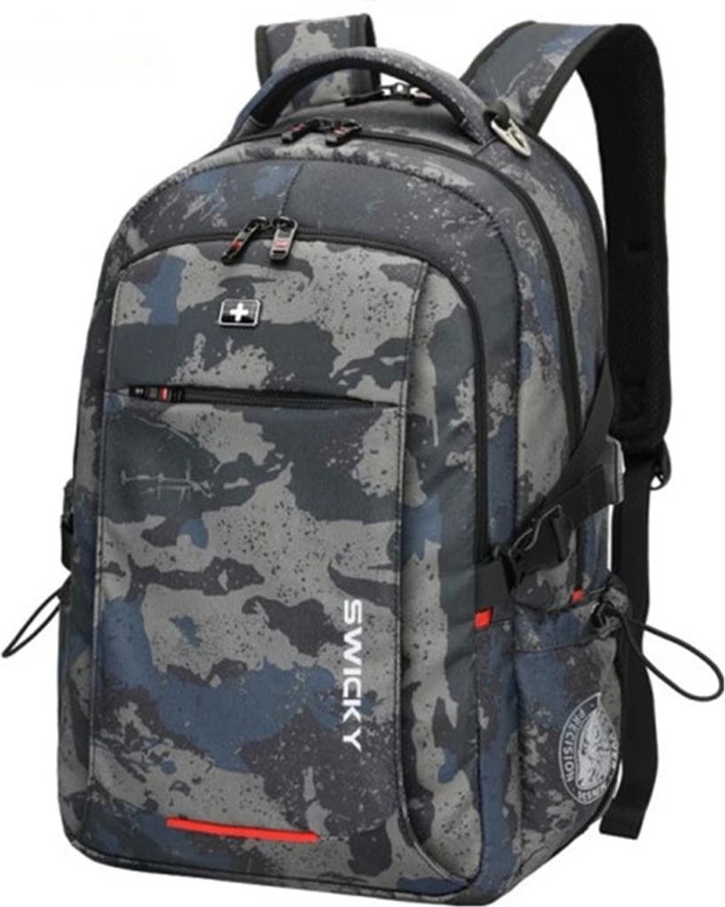 Laptoprucksack Reiserucksack(militärische),großer Anti-Diebstahl Rucksack für Männer und Frauen mit USB-Ladeanschluss, bestes Geschenk für Jungen