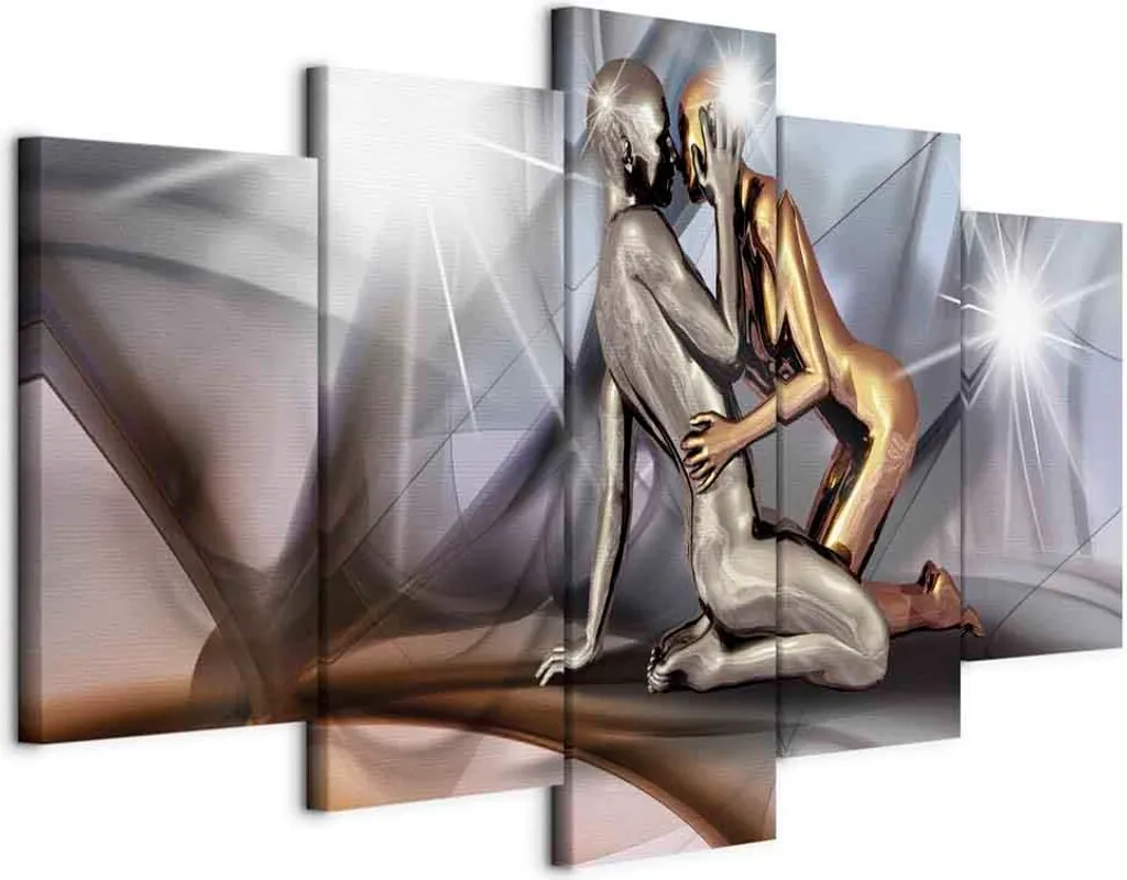 Offerta Quadro Coppia d'Oro 100x50 - Arreda con Lusso Accessibile