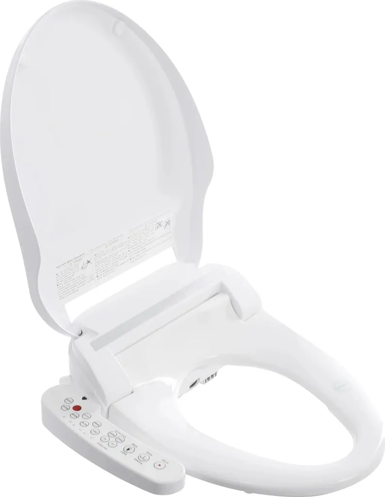 Siège bidet blanc chauffant pour hygiène intime avec buse automatique