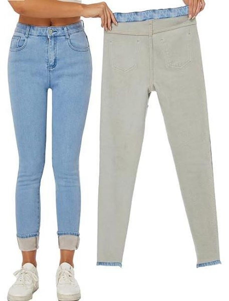 Damen Winterjeans gefüttert mit Fleece, Slim Fit Jeans Produktbild 