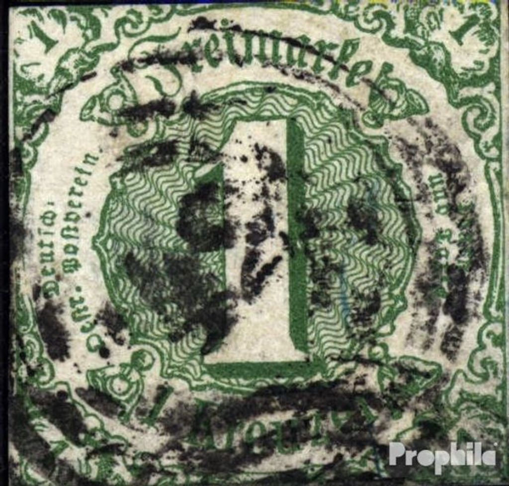 Briefmarken Thurn und Taxis 1860 Mi 20 fein (B-Qualität) gestempelt Ziffer