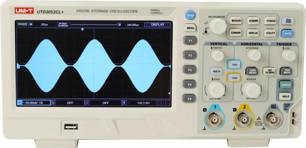 Oscilloscope UNI-T UTD2052CL+ 50 MHz avec Écran Large et Double Voies - 2