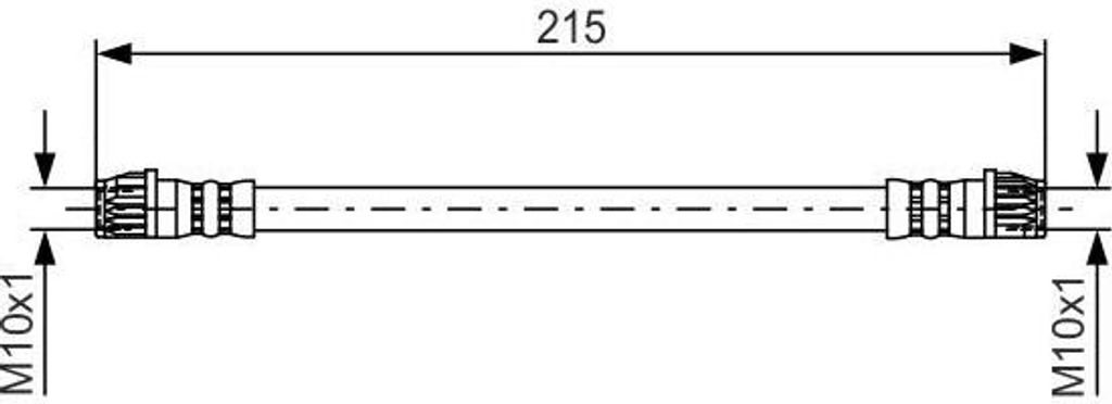 BOSCH 1 987 481 396 Bremsschlauch OE 4806G2 kompatibel mit C-Elysee, C3, C4, 2008, 207, 208, 301