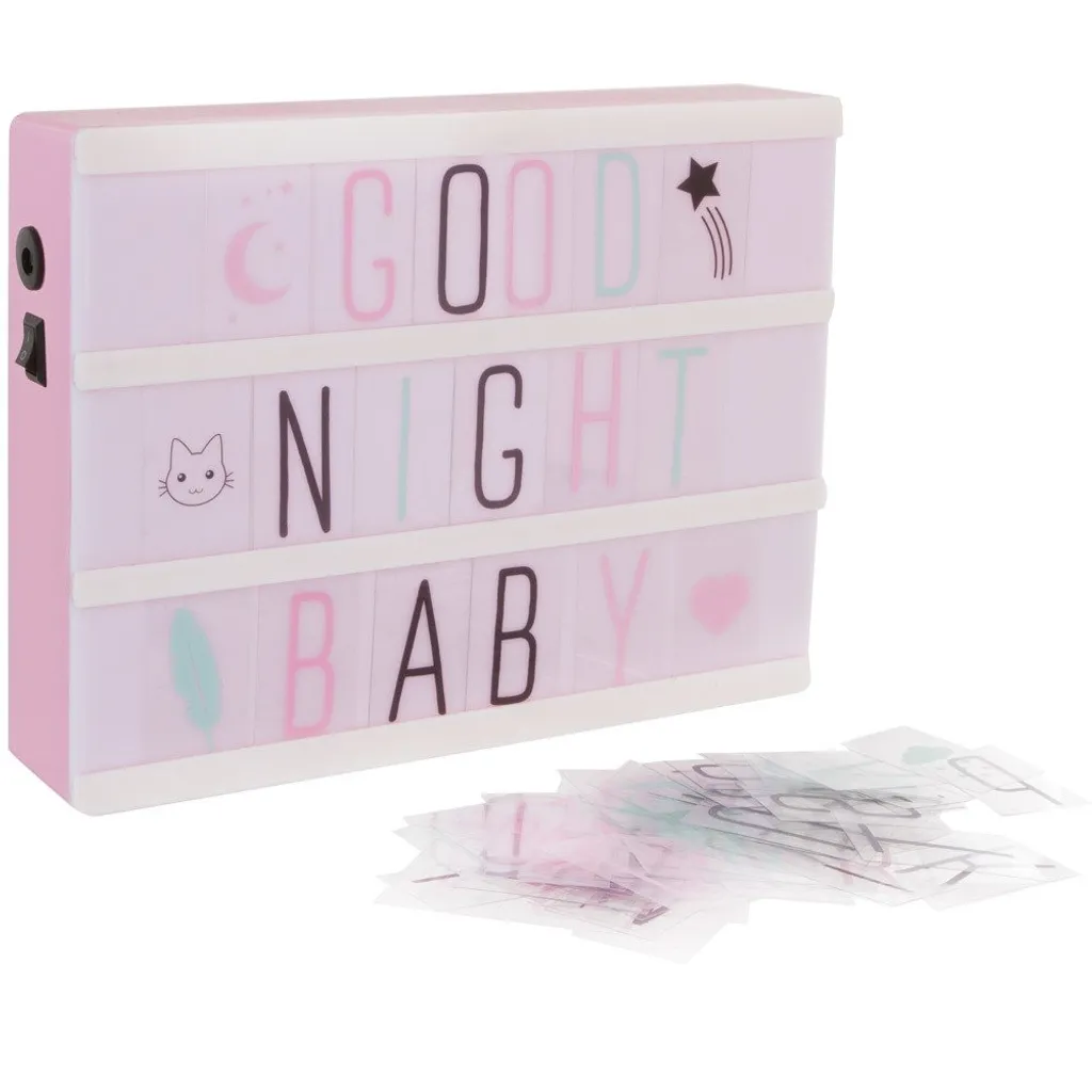 Cadre lumineux LED personnalisable, lettres et symboles interchangeables