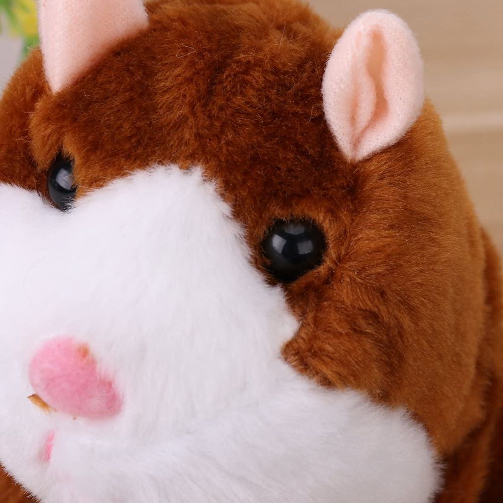 Sprechender Hamster-Plüsch-Spielzeug Tonaufnahme-Wiederholen-Spielzeug Brown/Neu 