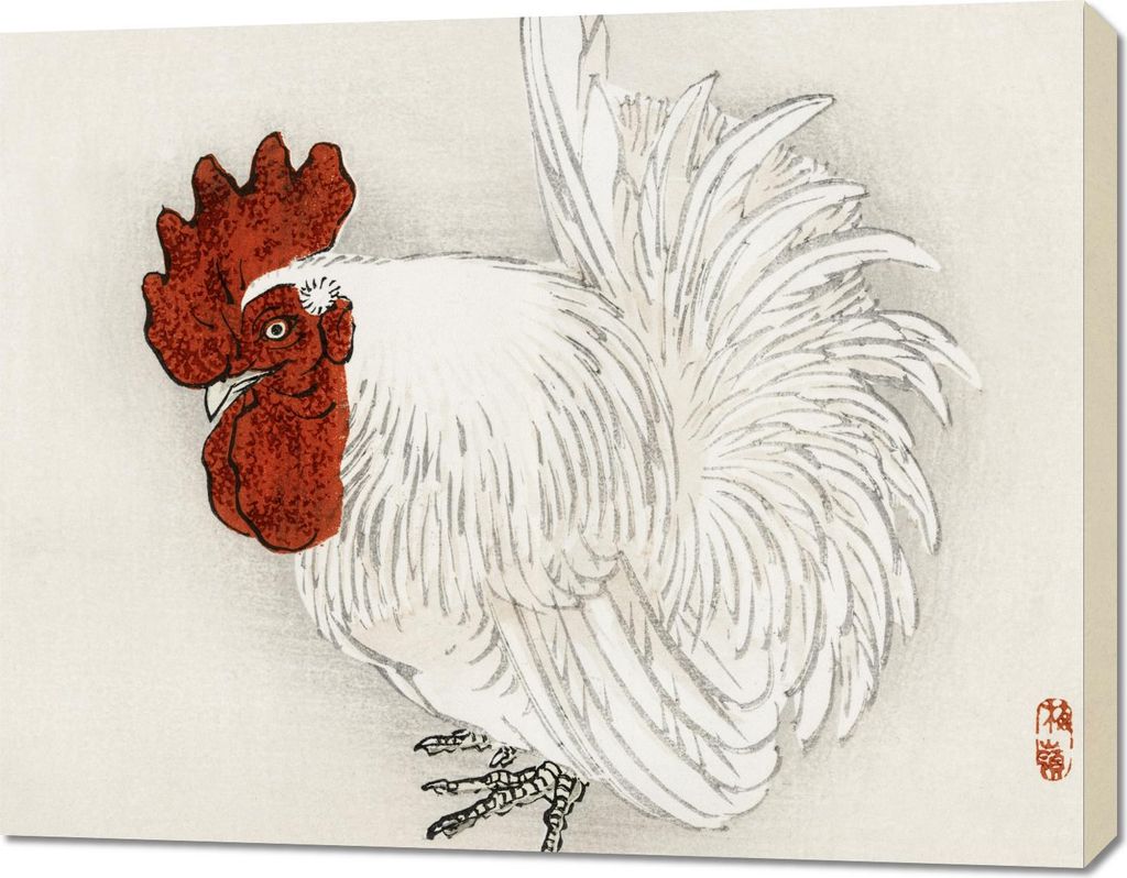 Bild 90x70cm Japanischer Bantam, Kōno Bairei Vintage für das Wohnzimmer