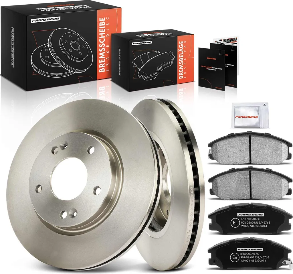 Frankberg 2 Disques et 4 Plaquettes de Frein Avant pour Hyundai Santa Fé I
