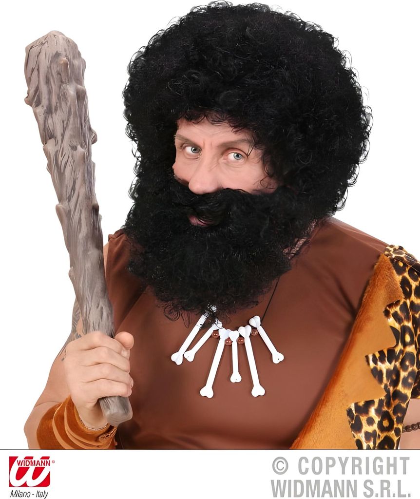 Perücke und Bart Knecht Ruprecht Schwarz - im Beutel Produktbild 