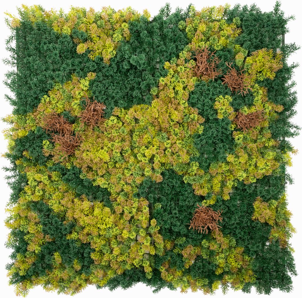 Primaflor Kunstpflanzen Wand MOOS Mix 100x100cm Kunstmoos Wandverkleidung Pflanzenwand