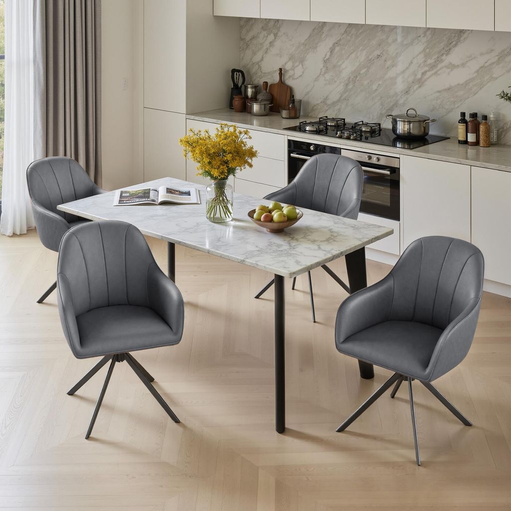 Hawthyhome 4-Fußstuhl,Esszimmerstühle drehbar Polsterstuhl Produktbild 
