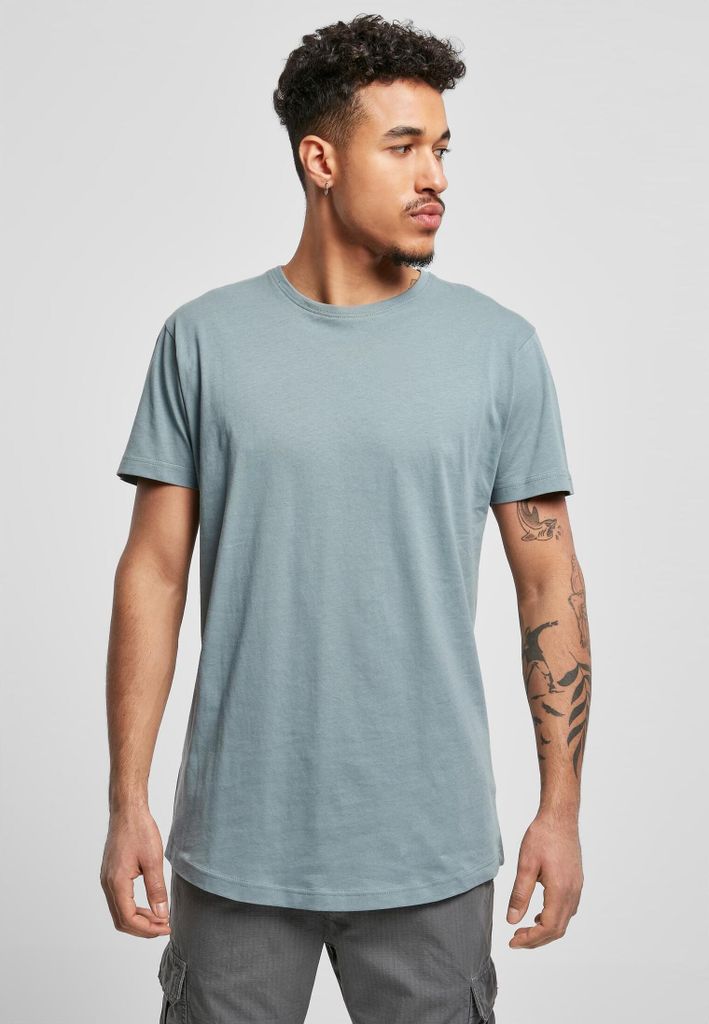 Urban Classics TB638 | Shaped Long Tee Herren T-Shirt - Farbe: dustyblue - Größe: XL