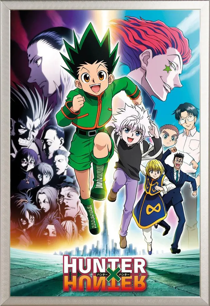 Poster Hunter X Hunter Grand Format sous Vitre Acrylique Incolore