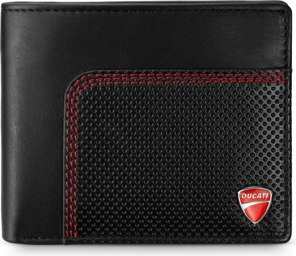 Portefeuille Ducati DTLGW2201601 Noir Compact avec Multi-Rangements