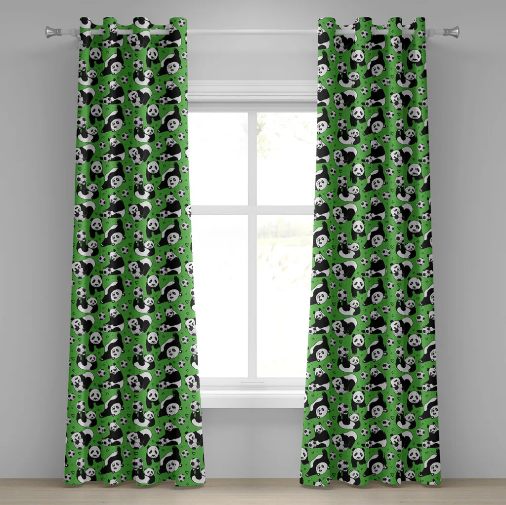 Tende Cameretta Calcio e Panda ABAKUHAUS | 280x245cm Verde Lime