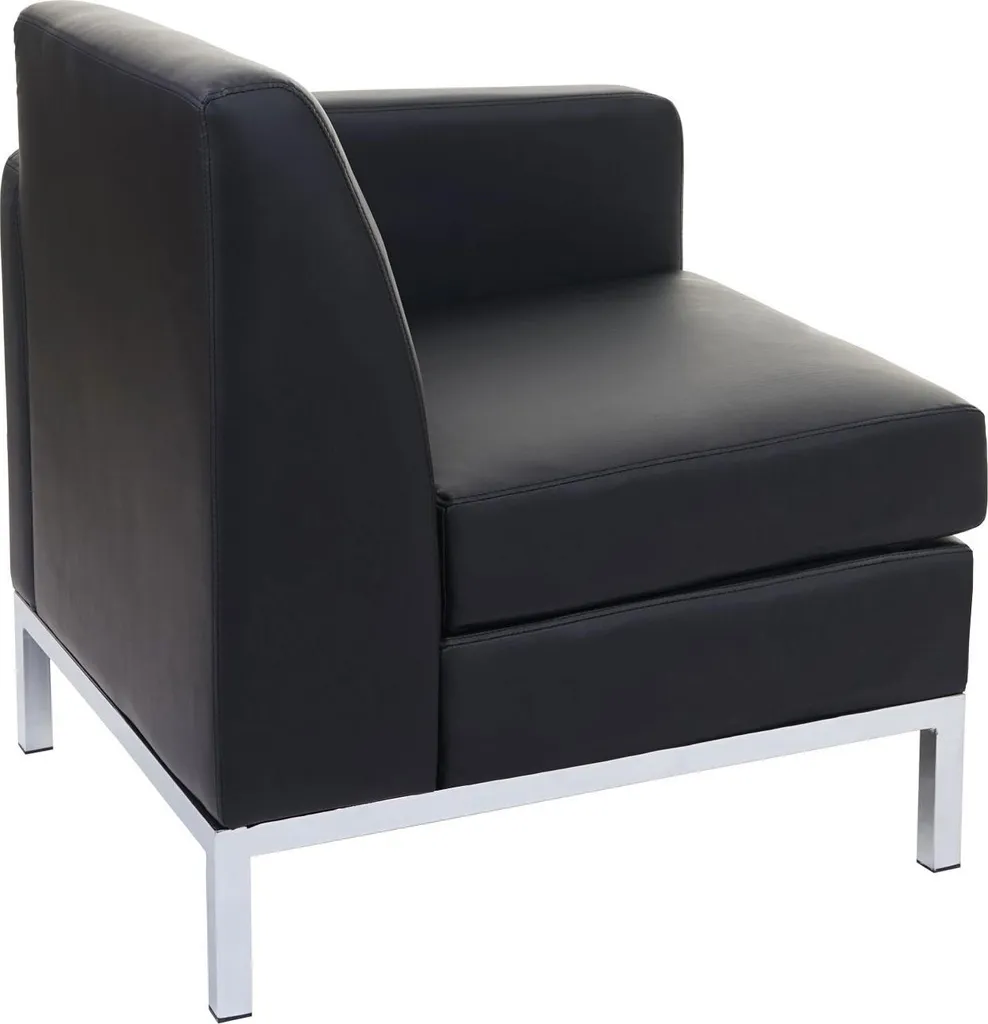 Fauteuil Modulable Noir HWC-C19 : Solution Gain de Place en Similicuir