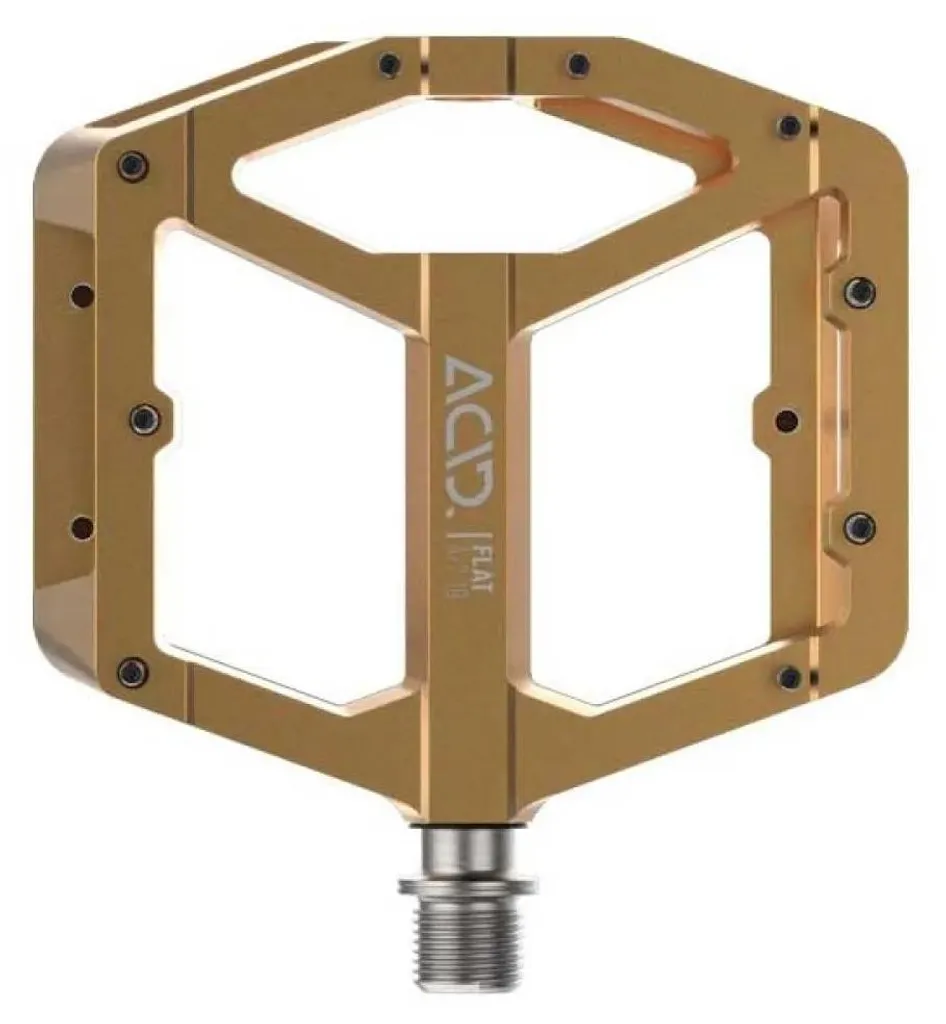 Pédales Plates de Vélo Acid Flat A17-ib Golden en Alliage Ultra Légères