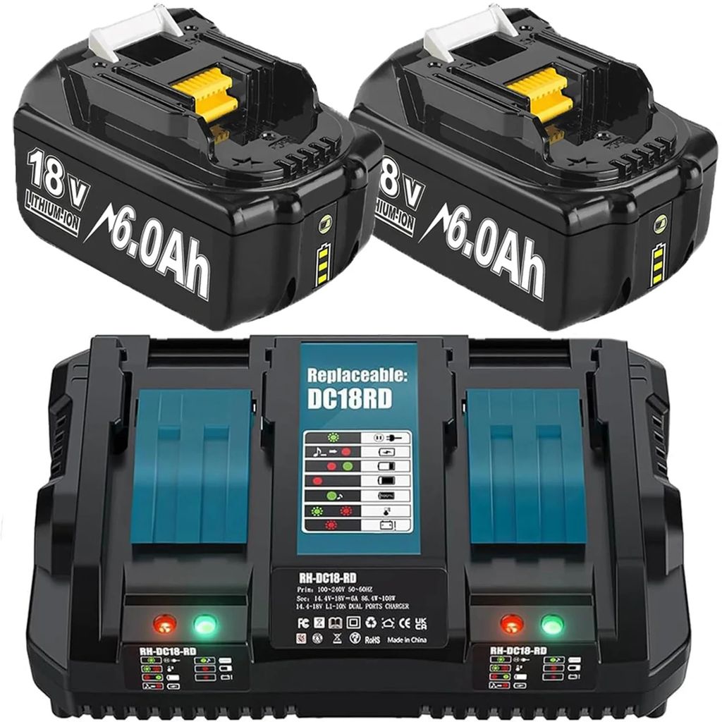 Batterie de rechange, 18V, capacité 6000mAh, 2 batteries 1 Image du produit 