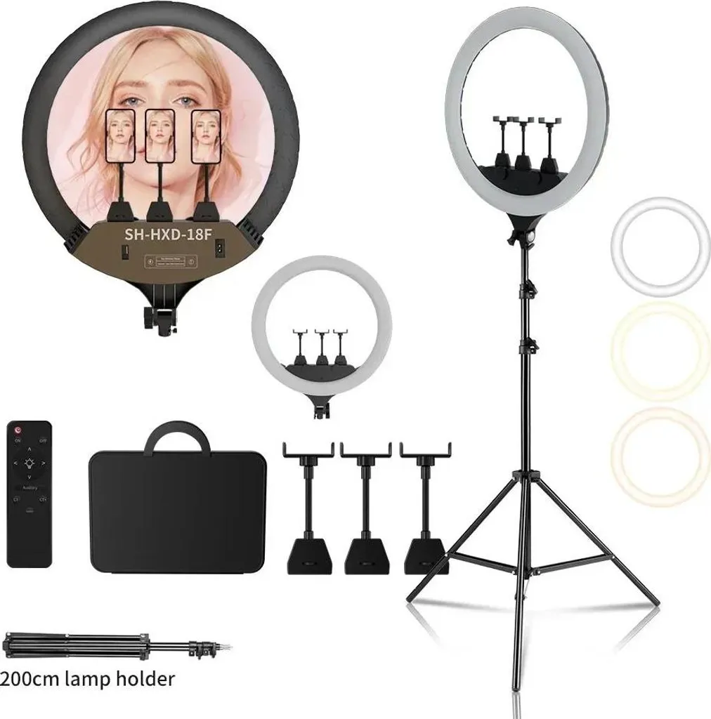 Ring Light Professionale 200cm Kit Treppiede LED per TikTok e YouTube