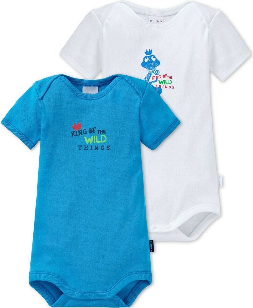 Schiesser - Jungen-/Baby 2er-Pack kurzarm Bodys Gr. 62