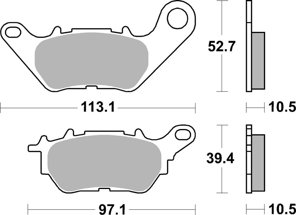 Scooterbelag SBS 230CT (Satz pro Scheibe) Carbon Tech