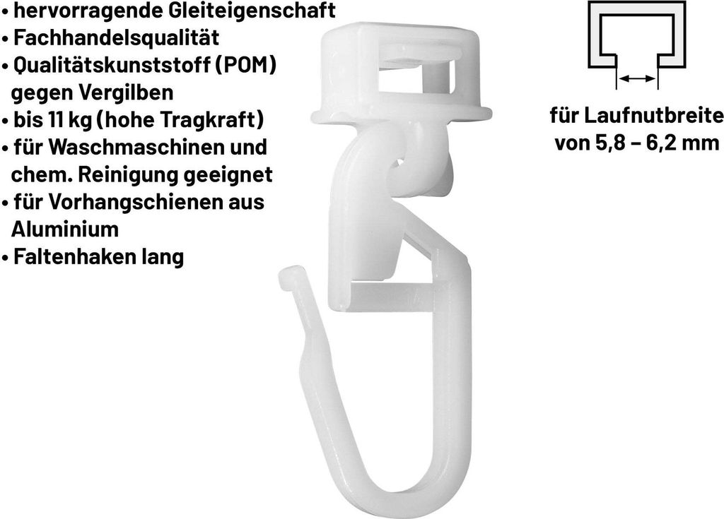 Rollina Gardinenstopper Set - Feststeller Für Vorhangschienen 3-10mm