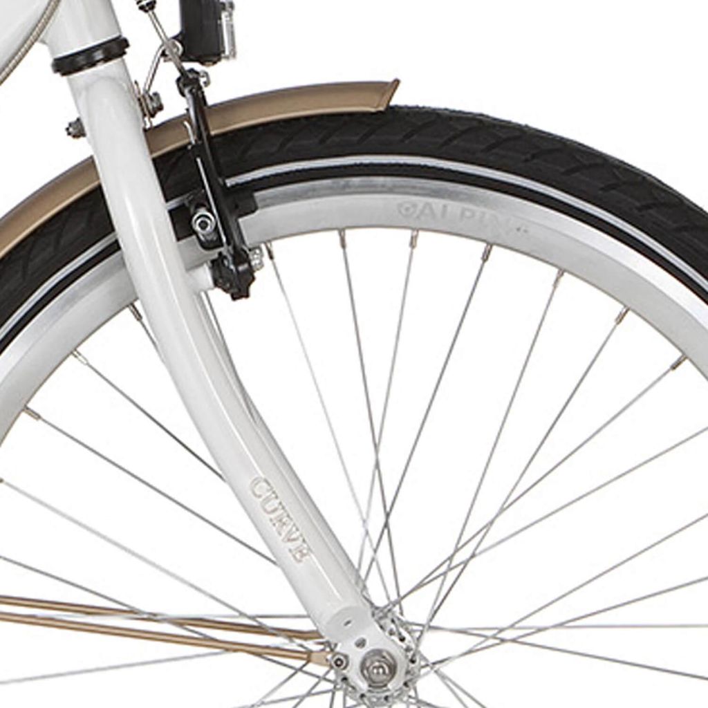 Fahrradgabel der Serie Kurve in Weiß für Fahrräder mit 24 Zoll Radgröße