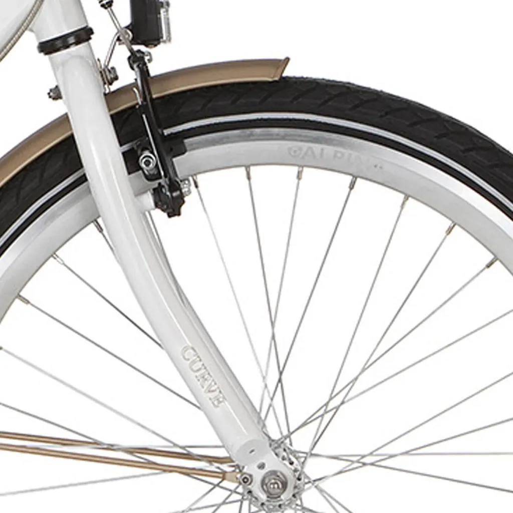 Fourche Alpina 24 Courbe Blanc - Pièce détachée vélo enfant originale