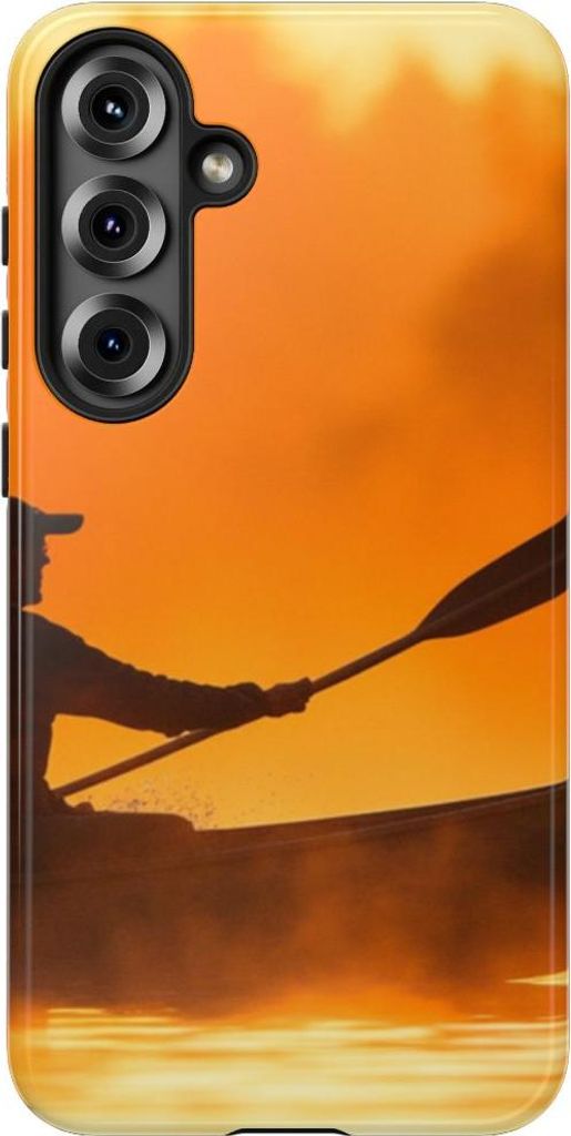 Kanu-Paddler im Sonnenuntergang – Hülle Kompatibel mit Samsung Galaxy S25 Plus