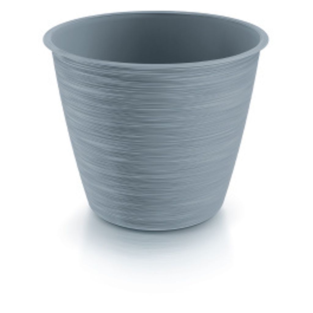 Runder Blumentopf aus Kunststoff hellgrau 15 cm Furu Produktbild 