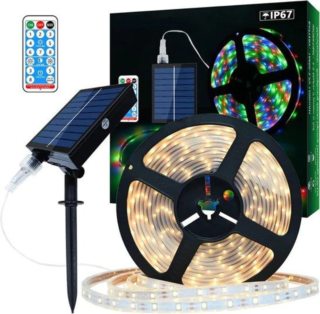 Bande LED 10m blanc chaud étanche IP65 pour décoration extérieure d'arbres