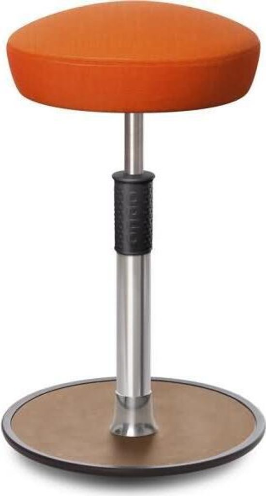 Sitz- Stehhocker Free Tall Hutsitz kvadrat Remix Orange chrom /Natur.