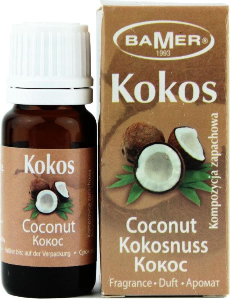 BAMER | Vonný olej ve skleněné lahvičce 7 ml - Kokosová Obrázek produktu 