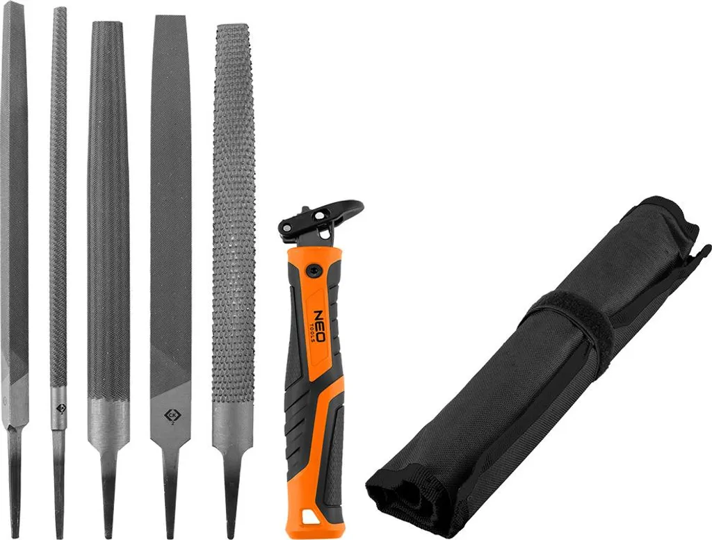 NEO TOOLS Jeu de porte-limes 5+1 universel avec raccord rapide 2K
