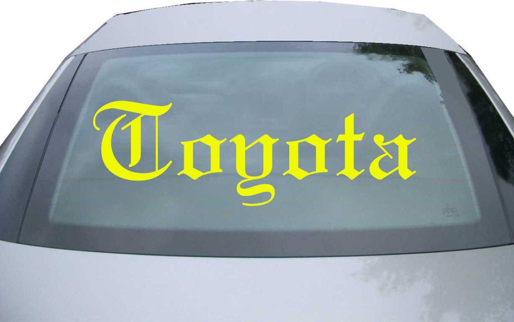 Indigos UG - Aufkleber Heckscheibe & Motorklappe DE6894 - neongelb - 600x195 mm - Coyota - Auto Scheiben Fenster Heckklappe Tuning Racing JDM - Die...