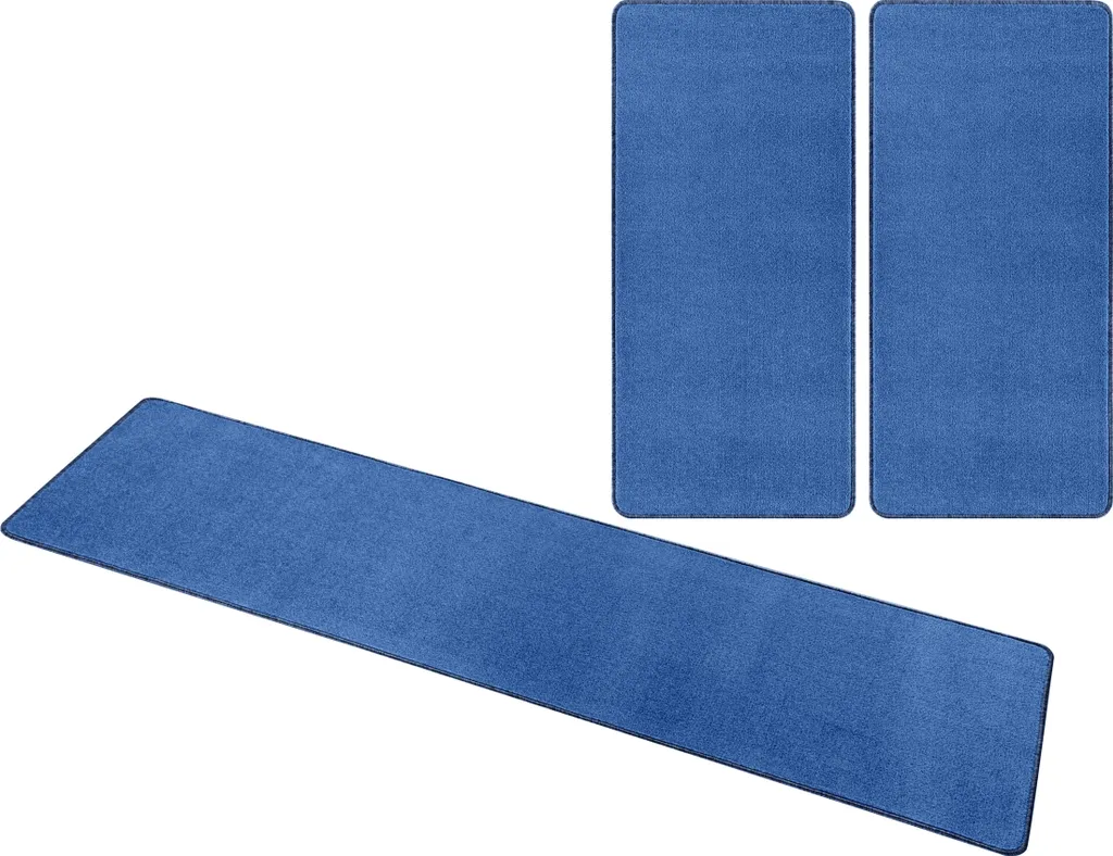 Protéger vos Sols avec le Set de Tapis Nasty Bleu 3 Pièces Design