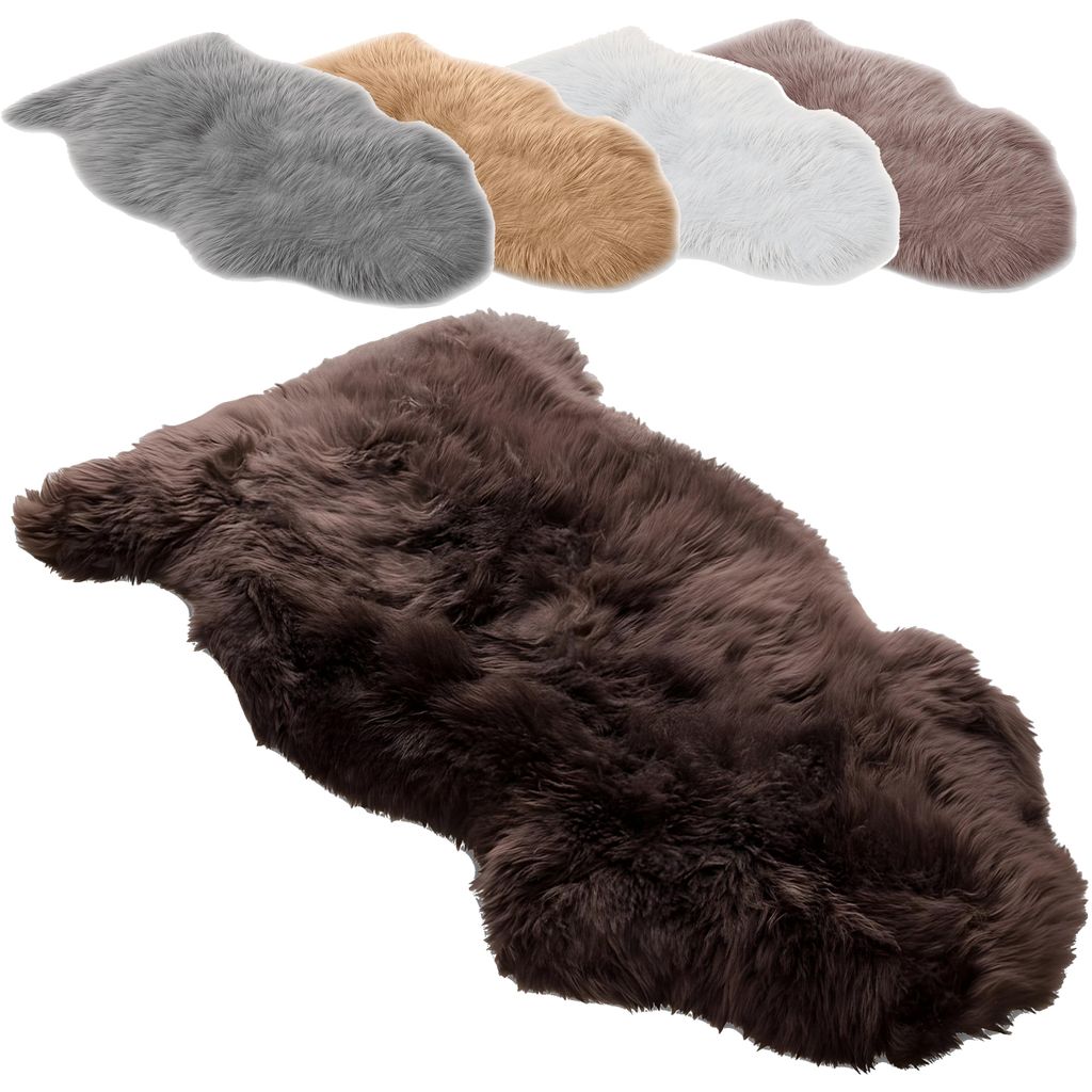 Echtes Lammfell 110cm Schaffell 100 % Naturfell – Produktbild 