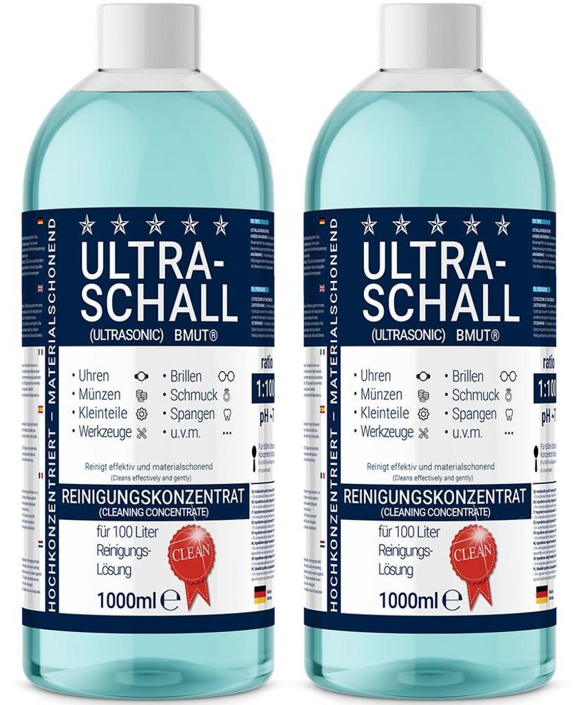 BMUT 2 x 1000ml Ultraschallreiniger Konzentrat Produktbild 