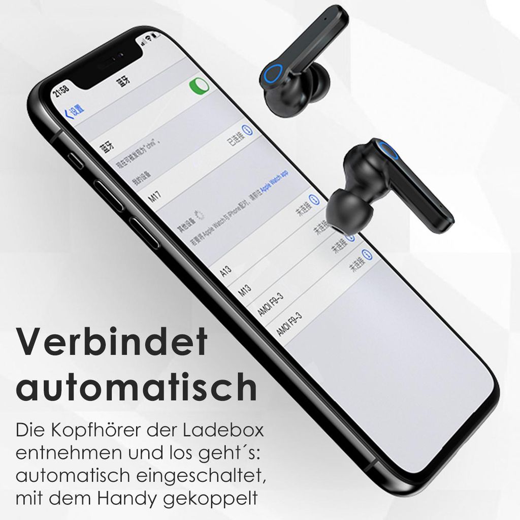 Kopfhörer Bluetooth für Apple iPhone 17 16 16e 15 14 Plus Produktbild 