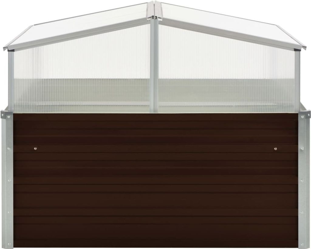 vidaXL Szklarnia brązowa 100 x 100 x 85 cm Stal ocynkowana Zdjęcie produktu 