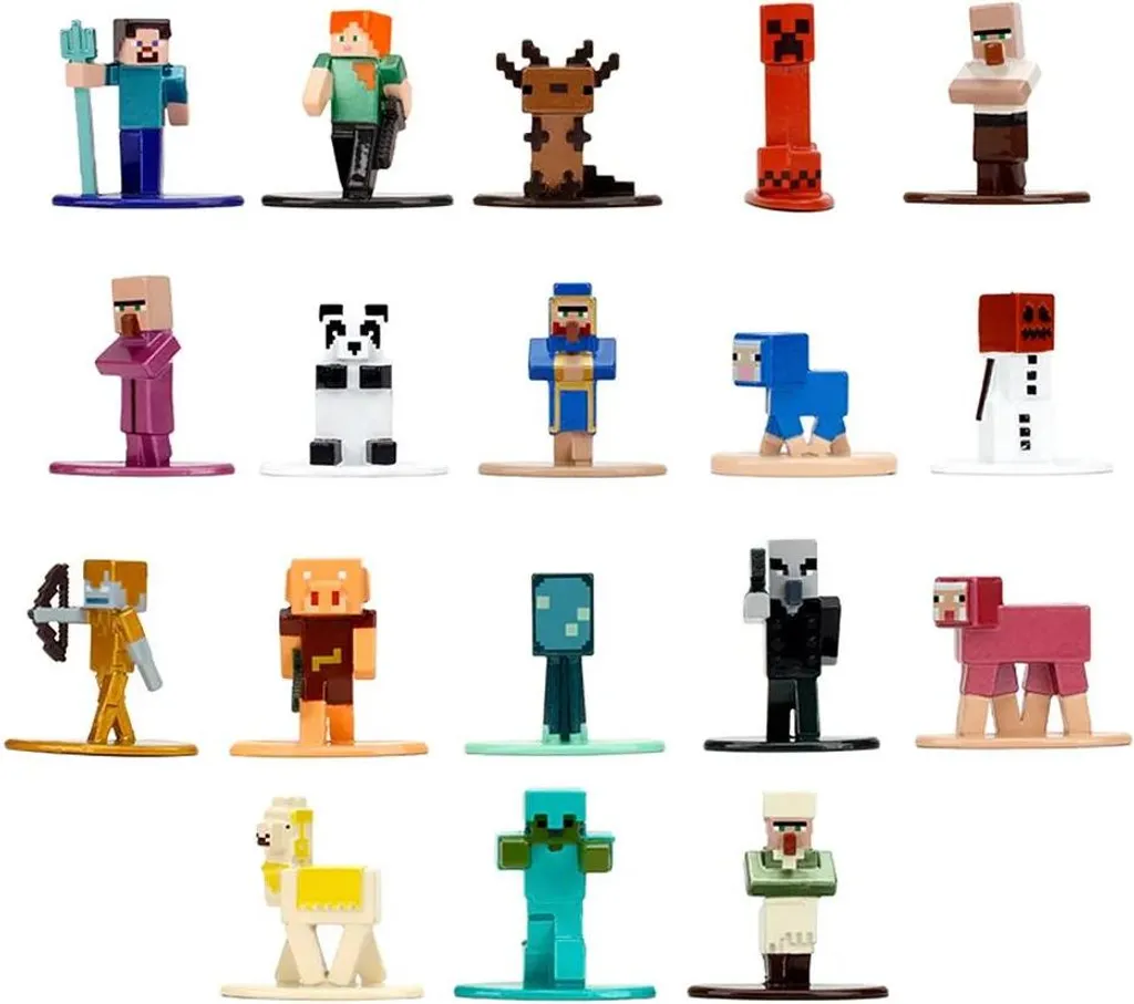 Figurines de Collection Minecraft Jada W13 Multicolores Mini de 4 cm - 6