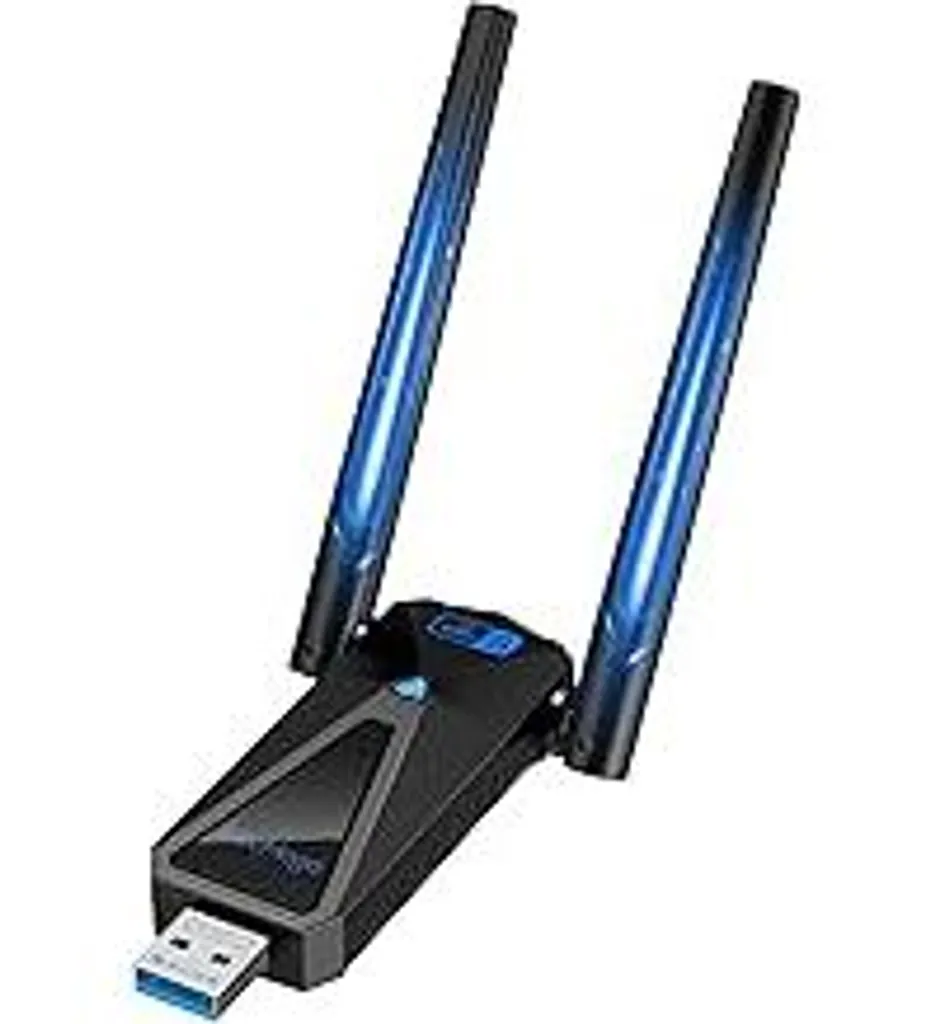 Adattatore USB WiFi, adattatore di rete wireless USB a doppia banda da 1300 Mbps, 2,4 GHz/5,8 GHz con supporto USB 3.0, cavo di prolunga antenna doppia e ad alto guadagno per laptop