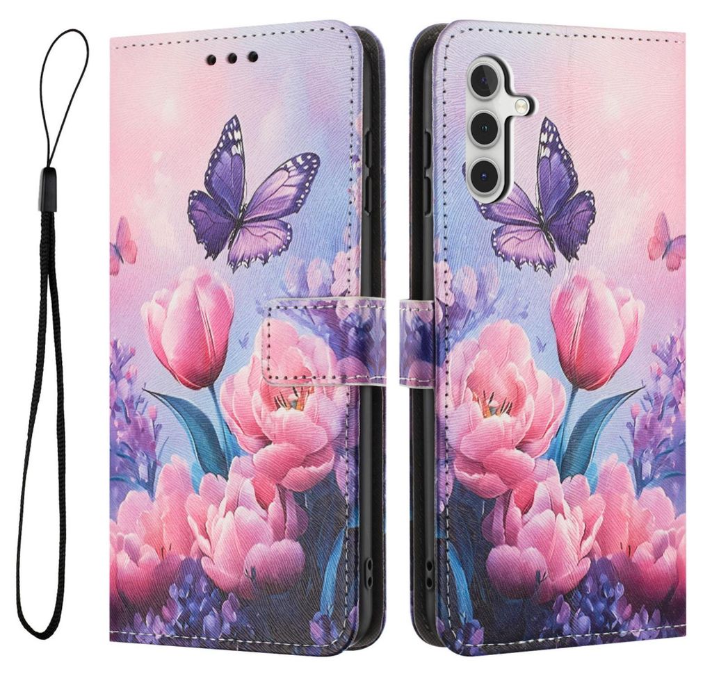 Handyhülle Klapp Schutz Samsung Galaxy A17 A26 A16 4G 5G Kunstleder TPU Motiv