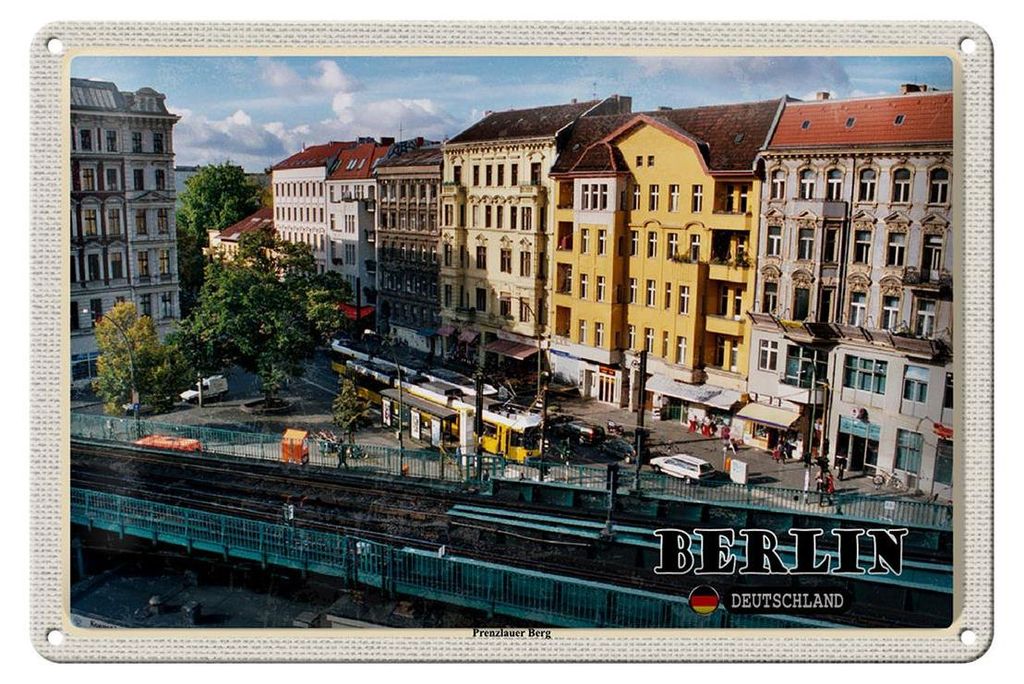 Blechschild Städte Berlin Prenzlauer Berg Deutschland 30x20cm