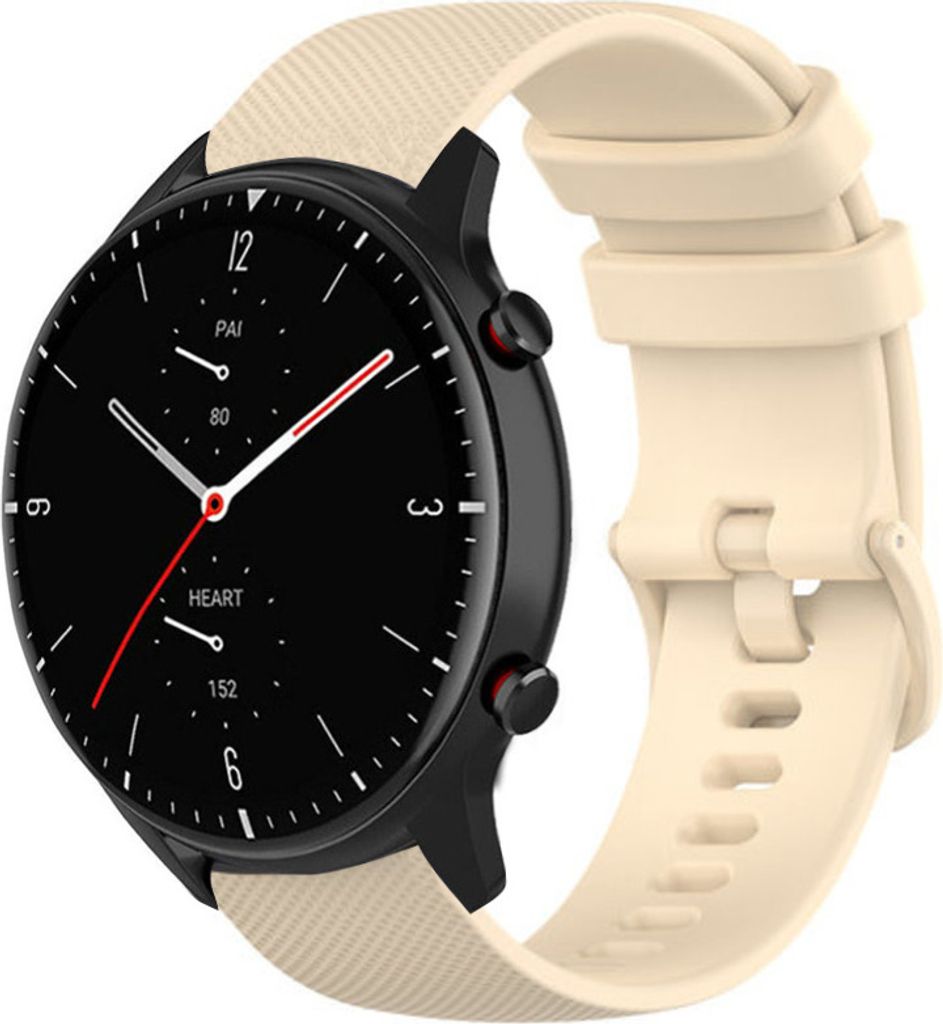 Strap-it Xiaomi Amazfit GTR 2 Luxus-Silikonarmband (Beige)