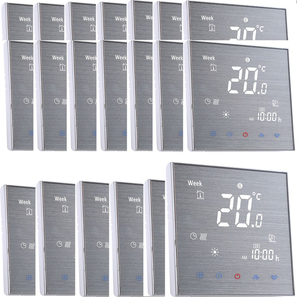 20X BTH-2000L-GA Digital LCD Raumthermostat für 5A Wasserheizung Fußbodenheizung Thermostat, Temperaturregler Wandthermostat Innenthermometer